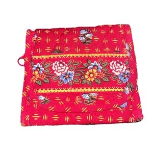 Vintage Y2K Vera Bradley PROVINCIAL RED Pocket Wallet Trifold